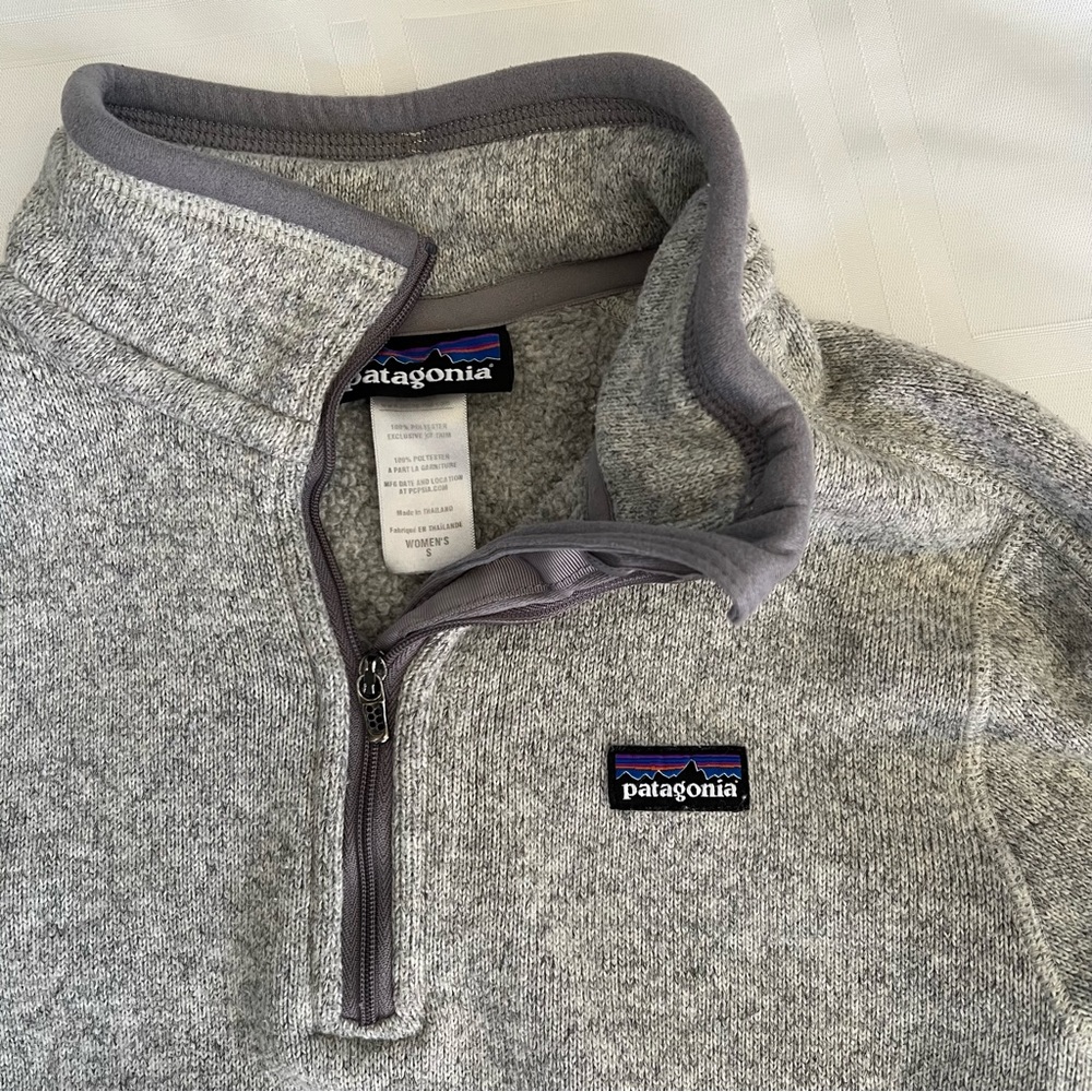 Patagonia Grey Quarter Zip Sweater Size S